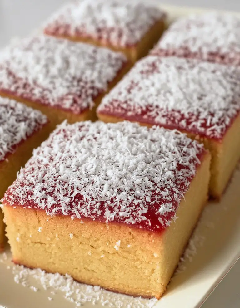 Jam & Coconut School Cake