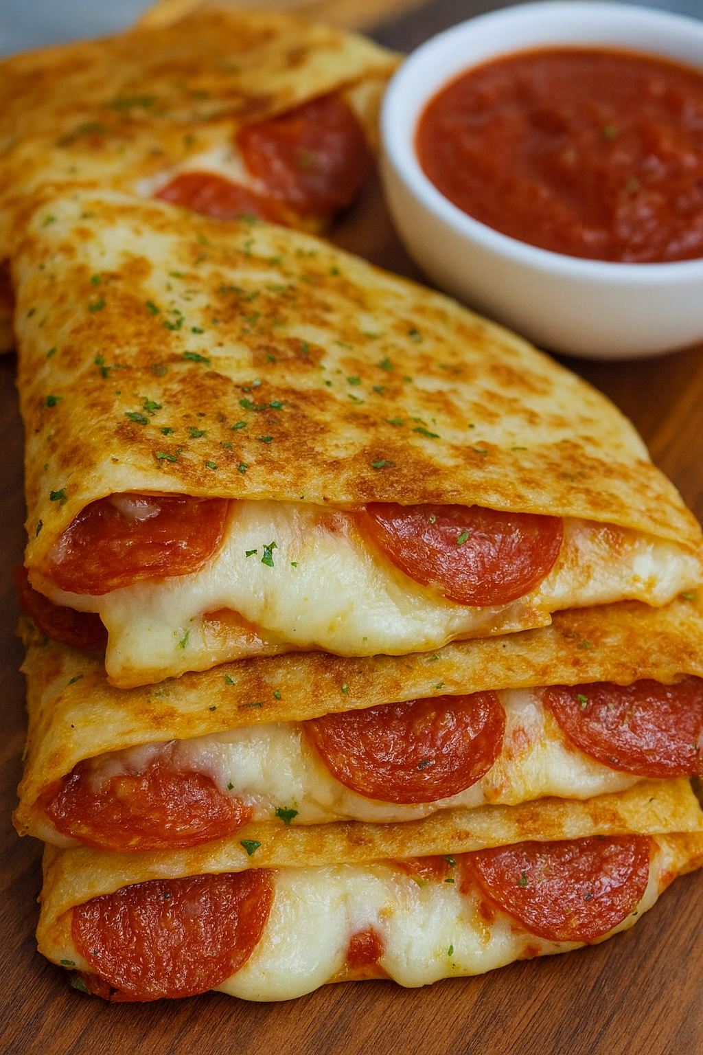 Pepperoni Cheese Pizza Quesadillas